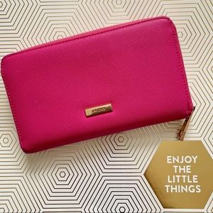 ALDO Fuchsia Zip Around Wallet 💕